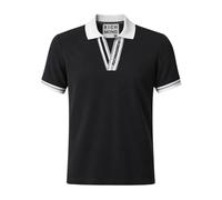 John Richmond - Polo Col en V - Homme - Tops - Noir - Taille: XS