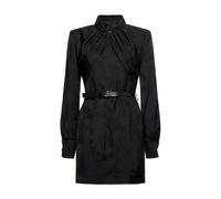 John Richmond - Robe courte avec ceinture et encolure froncée - Femme - Robes - Noir - Taille: 38 FR