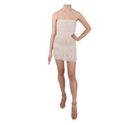 John Richmond - Robe Courte Mini en Soie Perlée - Femme - Robes - Beige - Taille: 36 FR