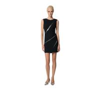 John Richmond - Robe Courte Sans Manches avec Inserts Contrastés - Femme - Robes - Noir - Taille: 42 FR