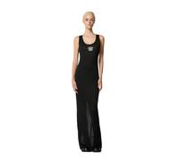John Richmond - Robe longue sans manches avec détail bijou - Femme - Robes - Noir - Taille: 40 FR
