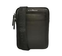 John Richmond Sac en cuir noir avec bandoulière logo pour homme, Noir , Taille unique