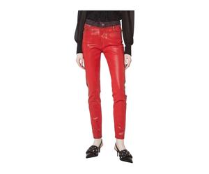 John Richmond - Shiny Effect Richmond Jeans - Femme - Pantalons - Rouge - Taille: W24