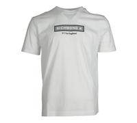 John Richmond - T-shirt Blanc en Coton avec Logo Noir - Homme - Tops - Blanc - Taille: 2XL