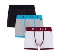 John Richmond - Tripack boxer taille basse avec surpiqûres contrastées - Homme - Sous-vêtements - Multicolore - Taille: XL