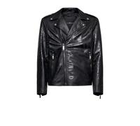 John Richmond - Veste de motard avec fermeture éclair asymétrique - Homme - Vestes - Noir - Taille: 2XL
