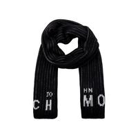 John Richmond - Wool Scarf with Logo - Femme - Accessoires - Noir - Taille: ONE Size