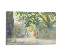 John Singer Sargent Impression sur toile murale sous un arbre au soleil 20 x 30 cm