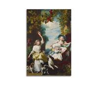 John Singleton Copley Great Works of Art Poster sur toile représentant les trois jeunes filles du roi George Décoration murale 50 x 75 cm