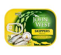 John Skippers West Wood Sprats Fumés dans Le Tournesol 106G D'Huile - Paquet de 6