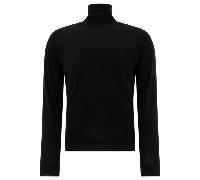 John Smedley pull col roulé homme noir en laine - L