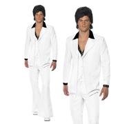 John Travolta Hommes 70s Eurovision Costume Déguisement 1970s Fever