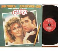 JOHN TRAVOLTA / OLIVIA NEWTON-JOHN - GREASE / JOHN TRAVOLTA / OLIVIA NEWTON-JOHN / BANDE ORIGINALE DU FILM / 1978 / Klapp-Bildhülle mit ORIGINAL 2seitiger illustrierter Text-Beilage / RSO # 2479210 und 211 / Französische Pressung / 12" Doppel Langspiel Schallplatte