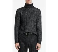John Varvatos Barclay Ls Turtle Neck W Random Break Ca Metal Black Taille: XXL | Pulls col roulé Outlet | Homme | Le Noir