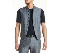 John Varvatos Button Front Closure Vest With Stand Up Iron Grey Taille: 46 | Vestes sans manches Outlet | Homme | Gris