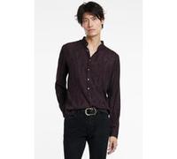 John Varvatos Double Band Collar Shirtswith Seam Detail Dark Plum Taille: XL | Casual chemises Outlet | Homme | Magenta