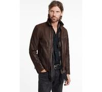 John Varvatos Double Zip Front Jacket Chocolate Taille: 56 | Vestes en cuir Outlet | Homme | Marron