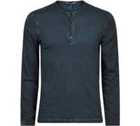 John Varvatos Greenwich Regular Fit Ls Henley With Col Capri Blue Taille: XS | Manches longues Outlet | Homme | Bleu