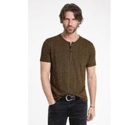 John Varvatos Madoc Ss Henley In Texture Jacquard Dark Brown Taille: XXL | T-shirts avec imprimés Outlet | Homme | Marron