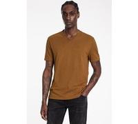 John Varvatos Miles Slub V-neck With Cut Raw Edge Sienna Taille: S | T-shirts basiques Outlet | Homme | Marron