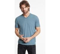 John Varvatos Miles Slub V-neck With Cut Steel Blue Taille: S | T-shirts basiques Outlet | Homme | Bleu