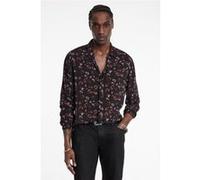 John Varvatos Rodney Long Sleeve Shirt In Kiss Print Carbon Grey Taille: S | Casual chemises Outlet | Homme | Gris