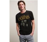 John Varvatos Ss Crew Tee Vintage Wash - The Band Face Black Taille: XL | T-shirts avec imprimés Outlet | Homme | Le Noir