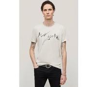 John Varvatos Ss Raw Edge Tee Vintage Wash - New York Fossil Grey Taille: XS | T-shirts avec imprimés Outlet | Homme | Gris