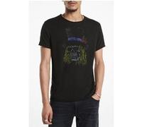John Varvatos Ss Raw Edge Tee Vintage Wash -skull Top Black Taille: S | T-shirts avec imprimés Outlet | Homme | Le Noir