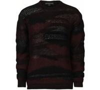 John Varvatos Stanly Easy Fit Ls Crew With Intarsia Dark Plum Taille: M | Pulls Outlet | Homme | Magenta