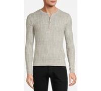 John Varvatos William Slim Fit Henley With Miss And Tu Grey Mist Taille: S | Manches longues Outlet | Homme | Gris