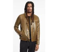 John Varvatos Zip Closure Slim Fit Moto Jacket Multi Z Brown Sugar Taille: 48 | Vestes en cuir Outlet | Homme | Marron