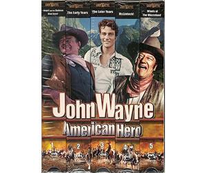 John Wayne "American Hero" VHS Collection, 5 Tapes: McLintock, The John Wayne Story: The Early Years, The John Wayne Story: The Later Years, Winds of the Wasteland, Angel and the Badman and Blue Steel