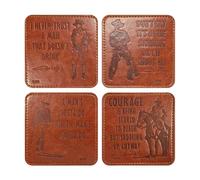 John Wayne Lot de 4 dessous de verre en cuir