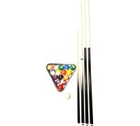 John West Billard Set pour débutants - boules + triangle + 4 queues (145, 122 + 92)