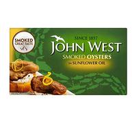 John West huîtres fumées dans l'huile de tournesol (85g) - Paquet de 6