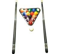 John West Set de billard professionnel - boules + triangle + 2 queues professionnelles JW-3