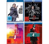 John Wick 1 + Chapitre 2 + Chapitre 3 + Chapitre 4 - (FSK 18) en kit - Produit d'origine allemande [4 Blu-rays]