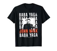 John Wick Baba Yaga Repeating Text & Photo Action Movie T-Shirt