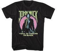 John Wick T Shirt Yeah I'm Thinking I'm Back Adult Short Sleeve T Shirts Vintage Style Graphic Tees Men Manches Courtes(X-Large)