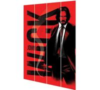 John Wick - Tableau, Grunge PM10800 (59 cm x 1,2 cm x 40 cm) (Cerise/noir)