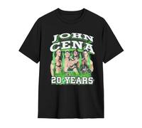 John Wrestler Cena T-shirt unisexe à manches courtes pour homme en coton à col rond, Noir 4, M