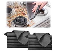 JOHNBOLIN Lavette Microfibre Magique - Chiffon Nettoyage Vitre sans Trace, Chiffon Microfibre pour Vitres, Miroirs, Voiture, Salle de Bain, Cuisine (10)