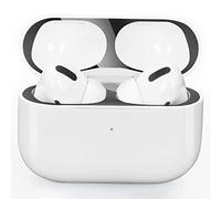 Johncase Lot de 2 autocollants anti-poussière compatibles avec les coques AirPods Pro (noir)
