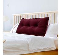 Johnear Coussin de Dossier pour canapé, Cale Dos Plage,Traversin Grand Coussin de Lecture en Velours, Oreiller Triangle Compensé Wedge, Coussin Lombaire, tête de lit, Coussin pour Jambes Rouge 100 cm