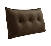 Johnear Coussin de Dossier pour canapé, Cale Dos Plage,Traversin Grand Coussin de Lecture en Velours, Oreiller Triangle Compensé Wedge, Coussin Lombaire, tête de lit, Coussin pour Jambes, Brun 100 cm
