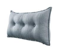 Johnear Coussin de Dossier pour canapé, Traversin Grand Coussin de Lecture en Lin, Oreiller Triangle Compensé Wedge, Coussin Lombaire, tête de lit, Cale Dos Plage，Coussin pour Jambes, Gris, 100 cm