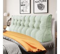 Johnear Coussin de Lecture Compensé Lin,Traversin Gros Coussin Canapé，Repos Oreiller Triangulaire Coussin à Coins, Coussin pour Jambe,Dossier de Soutien Lombaire，Blanc 200 x 26 x 55 cm