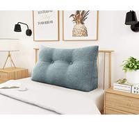 Johnear Coussin Dossier Lit Coussin Triangulaire pour Tête de Lit Oreiller Lecture Support Lombaire pour Canapé Divan Baie Vitrée Futons Chambre Décoration d'intérieur (Gris, 80×20×50cm)