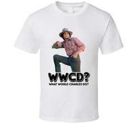Johniel Gali Godsend WWCD What Would Charles Ingalls Do Little Hoe on The Prairie T Shirt White L White M